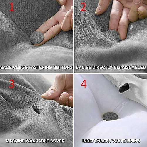 Miniatura 6 de Almohada grande de cuña de lectura, cojín de terciopelo para cabecero, respaldo triangular, color sólido, para cama de día, litera, dormitorio con