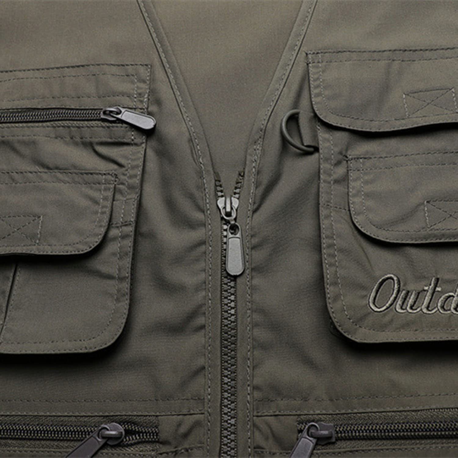 Chaleco para Hombre Chaleco con Multibolsillos Sin Mangas Chaleco De Pesca Casual para Exteriores Chaqueta De Fotografía De Viaje Multifuncional