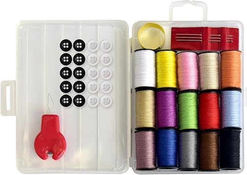 Mini Sewing Kit, Portable Sewing Kit, Portable Travel Sewing Box Kit for Adults Supplies Repair Project,1 Pack