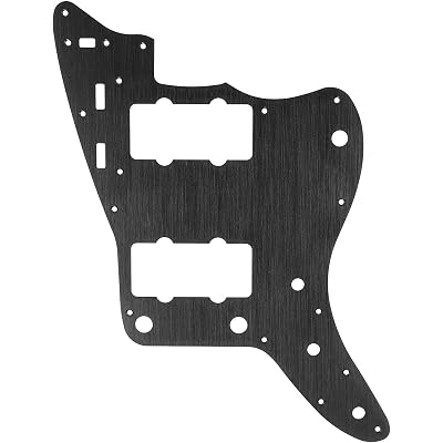 Guitar Pickguard Scratch Plate,13 Mounting Screw Holes Anodized Finish Electric Guitar Pick Guard for Jazzmasters (Black)