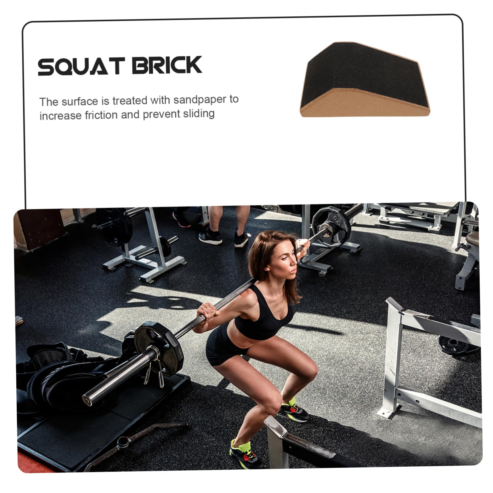Bloque de Yoga de Corcho para Fitness, Antideslizante | Rampa Inclinada para Pantorrilla, Uso en Interior, Resistente Compresión, Fácil de Guardar y Llevar