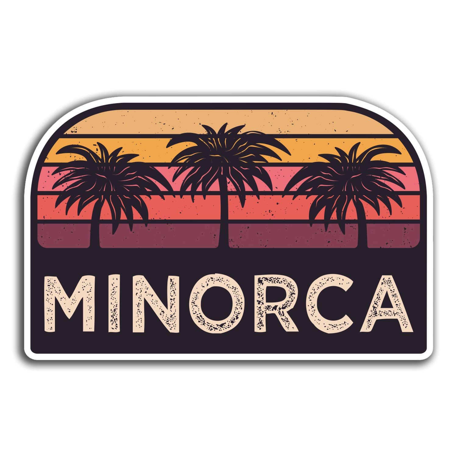 2 x 10cm Minorca Sunset Vinyl Stickers - Travel Sticker Laptop Luggage #23724 (10cm Wide)
