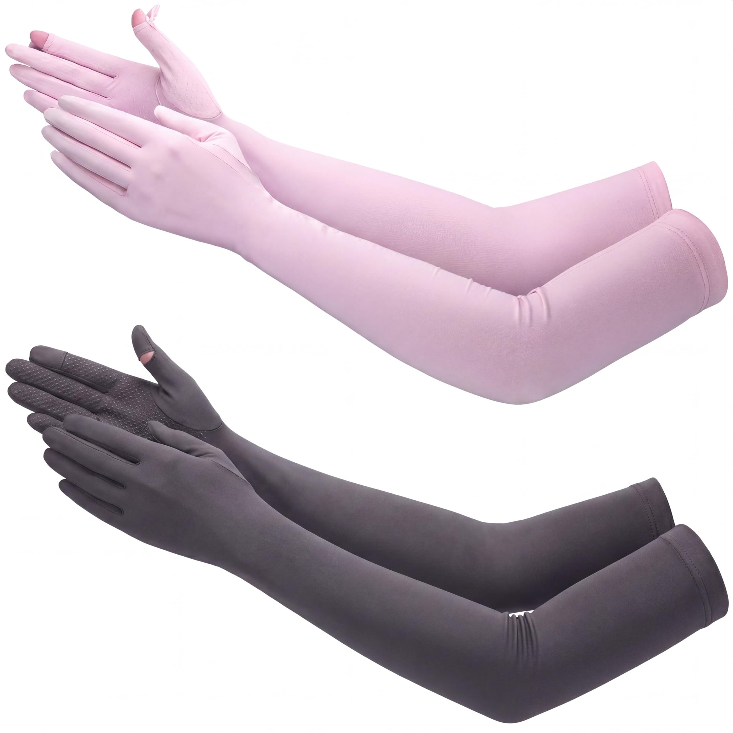 Jecery 2 Pairs Driving Gloves Women UV Protection Long
