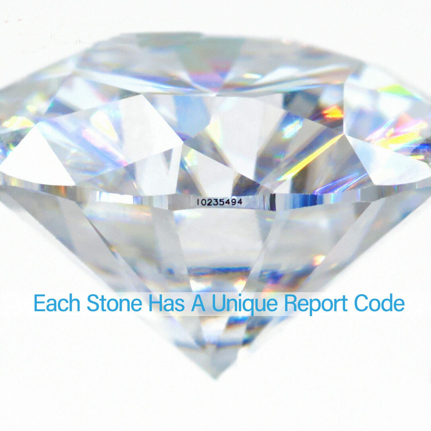 Moissanite Forever One White D Color VVS1 Pierre de moissanite ronde avec certificat GRA 6.5mm 1.0ct