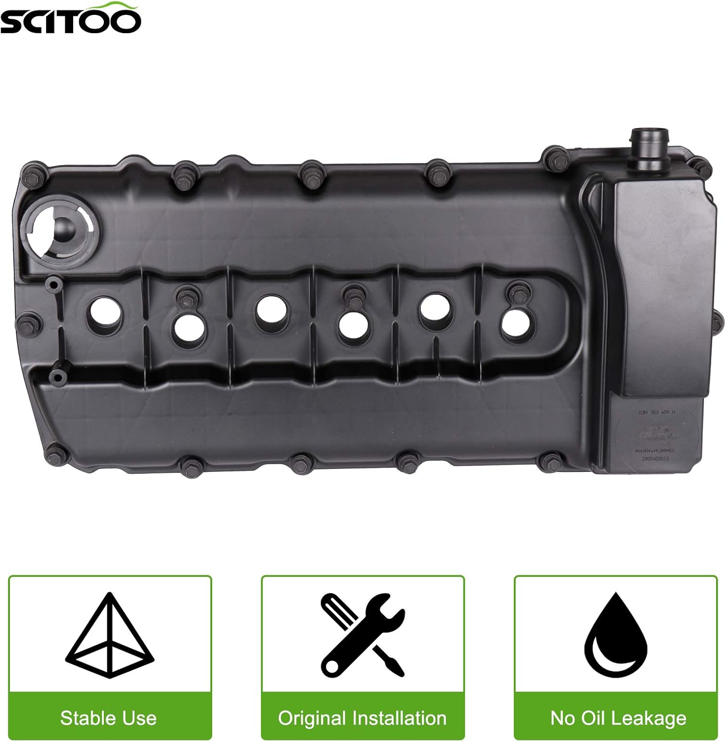 SCITOO Engine Valve Cover with Gasket Replacement for Q7 for Passat CC 2006-2017 Valve Cover Gasket Set