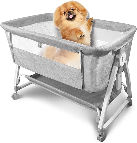 Miniatura 1 de Cama elevada para perro  Cuna para perro de altura ajustable, extensión de cama para perro para cama humana  Cosleeper para mascotas para perros