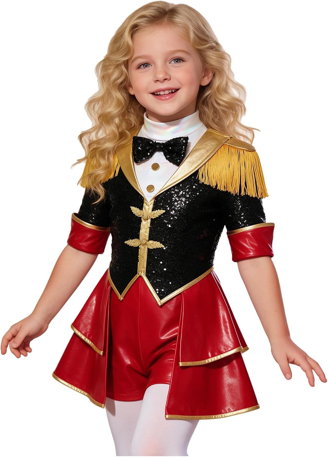 ACSUSS Girls Kids Theatrical Carnival Performance Wear Black 8 Years image 4