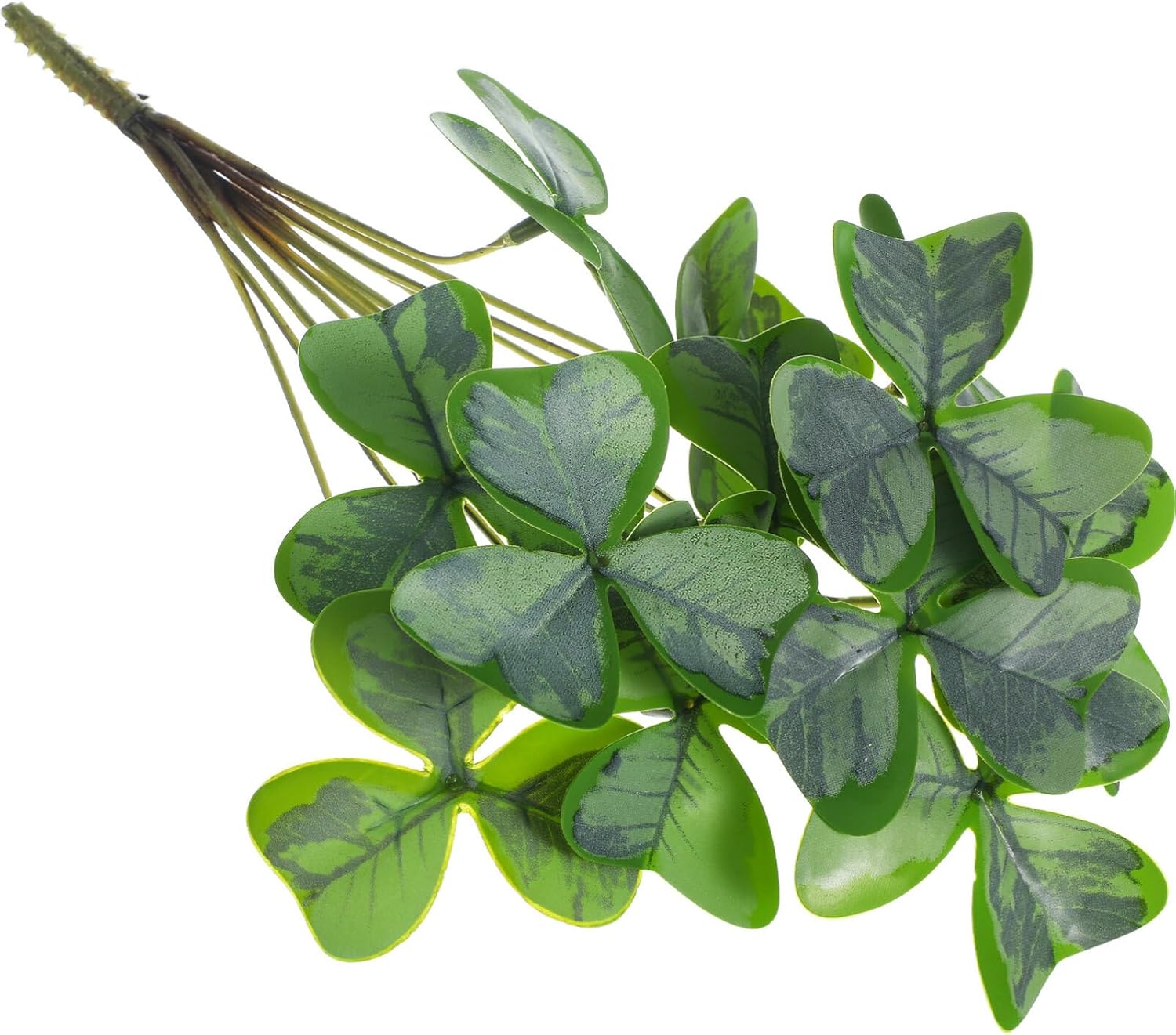 DECHOUS 2 Bunches Lucky Greenery Lifelike Plant Stem Artificial Shamrock Kitchen Counter Table Decor Fake Fake Greenery Stems Plants Flower Arrangement Small Green Plant Silk Flower