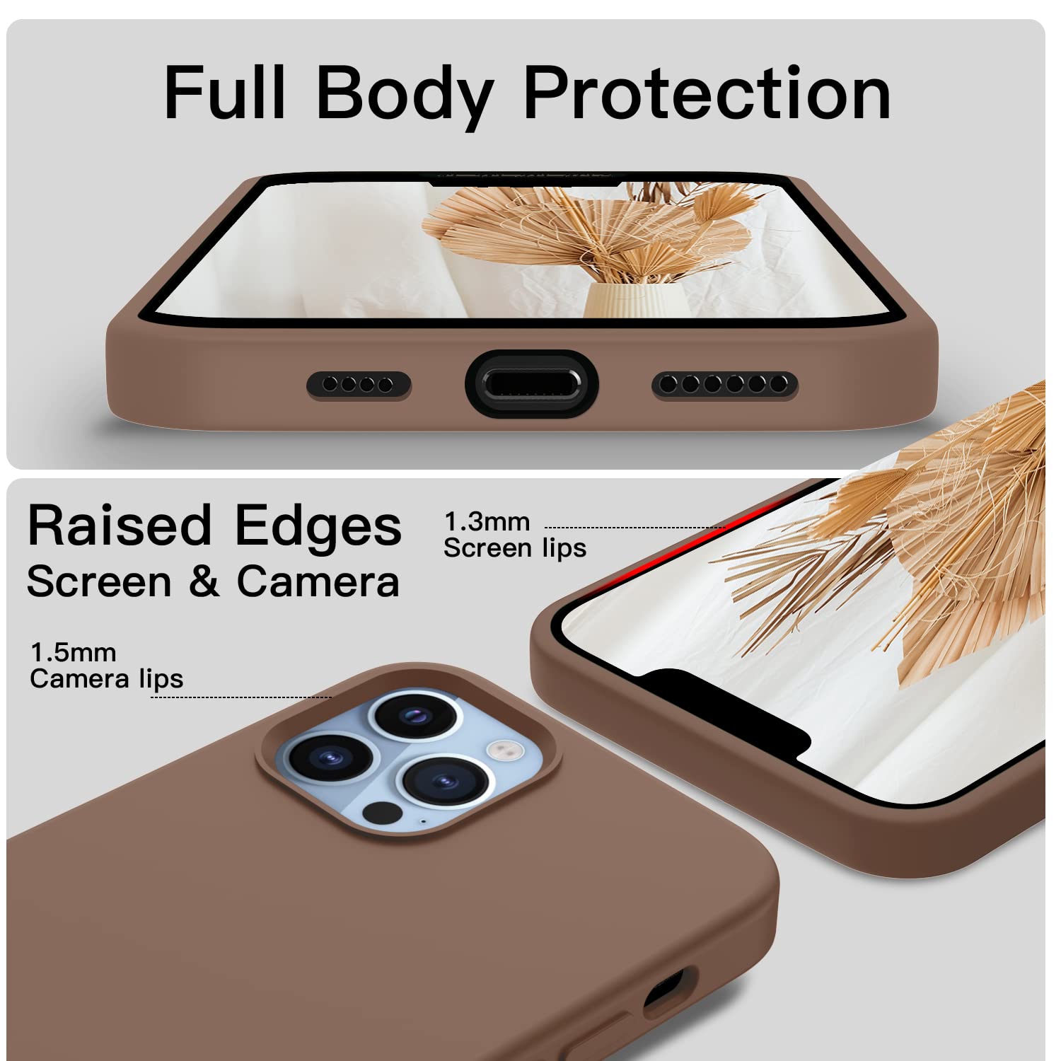 WXX Custodia In Silicone Per IPhone 13 Pro Max | Bianca | Sottile Con Microfibra E Ricarica Wireless - 4