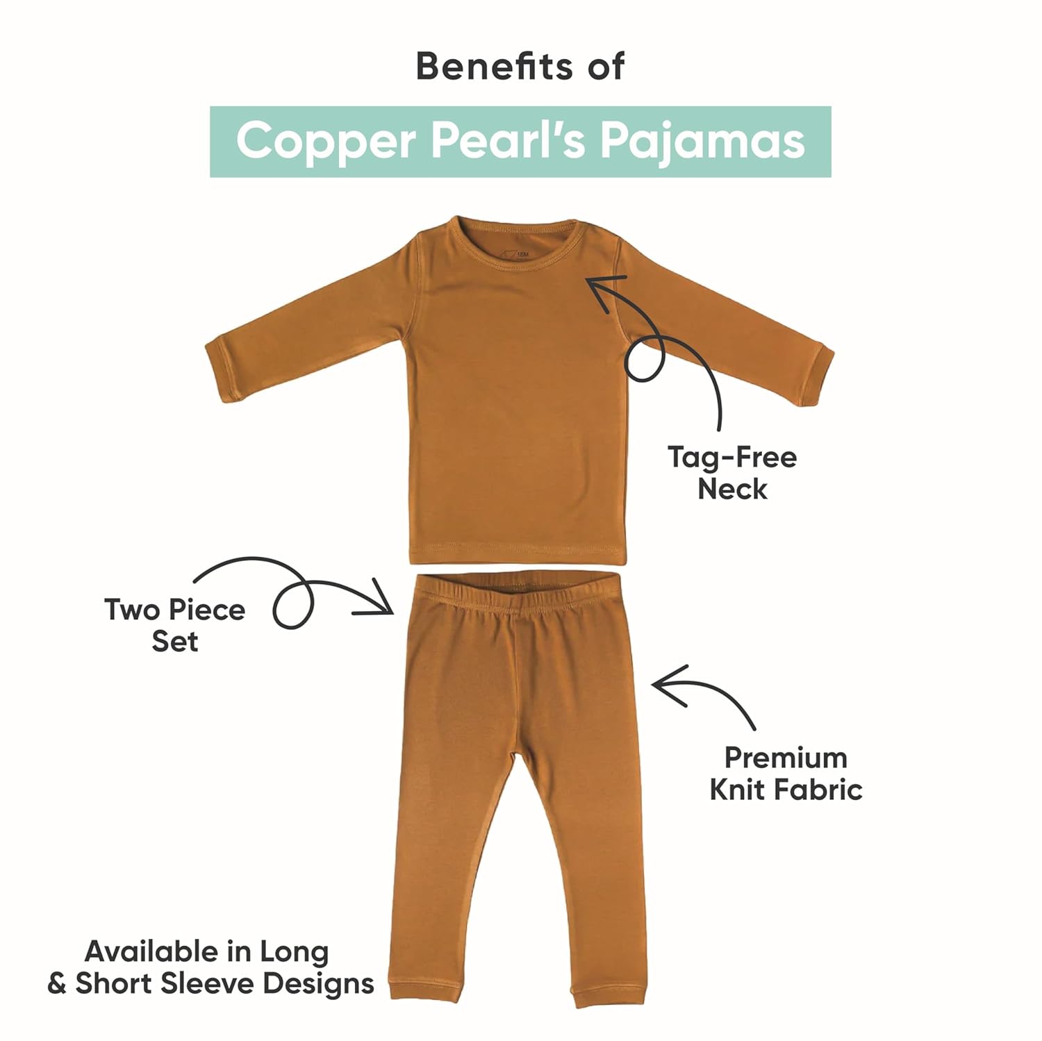 Copper Pearl Two Piece Long Sleeve Toddler Pajamas PJ Sets for Boys and Girls - Adorable Pattern Pajamas, Breathable Fabric to Keep Cool While Sleeping, Sizes 12 Months to 5T - Whimsy - Image 2