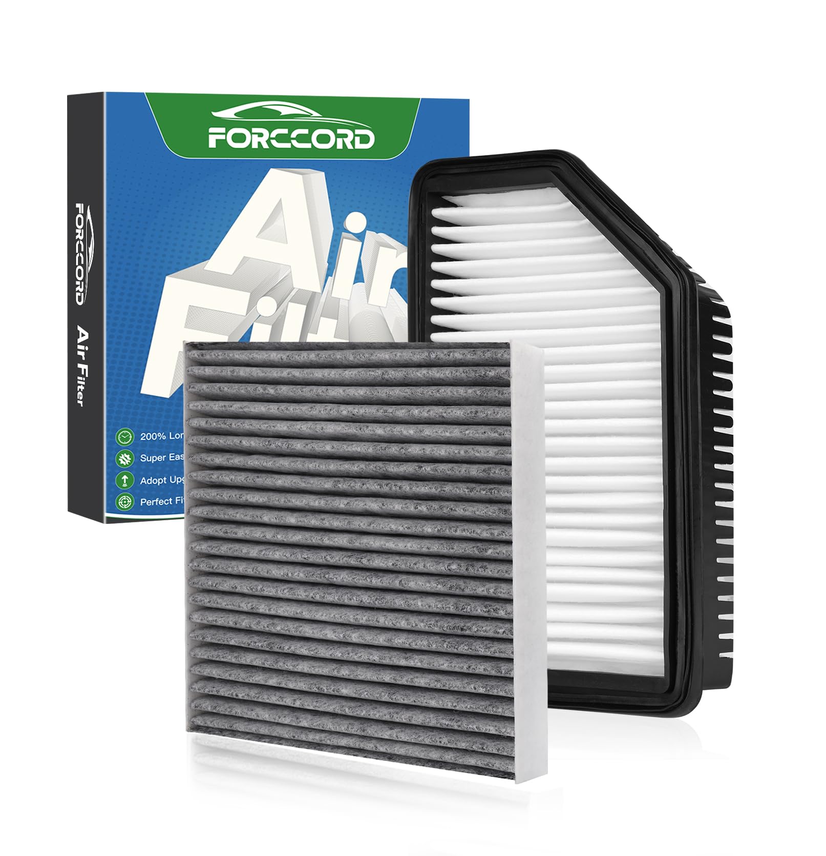 Cabin &amp; Engine Air Filter Combo for Kia Soul 2014-2019 L4 1.6L 2.0L