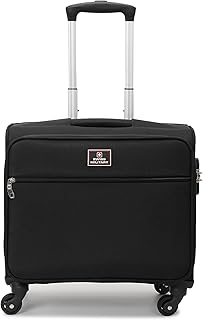 Swiss Military Kasper Luggage Bag, Soft-Sided Trolley Bag, Cabin Luggage, Overnighter Trolley Bags|Durable Polyester Mater...