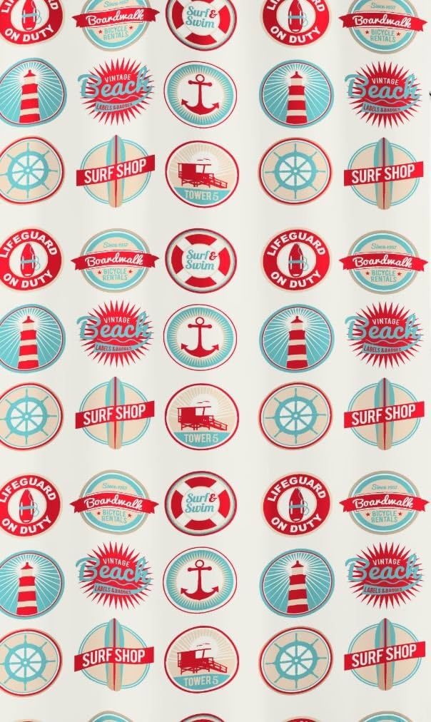 Kleine Wolke 4004478255296 5269148305 Button, Shower Curtain 180 x 200 cm, Multicolour