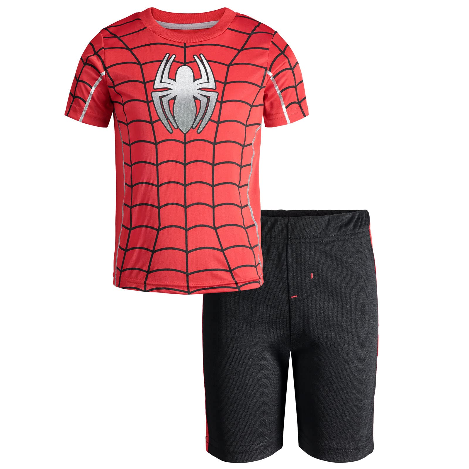 MarvelAvengers Captain America Iron Man Venom Hulk Cosplay Athletic T-Shirt and Shorts Outfit Set Toddler to Little Kid