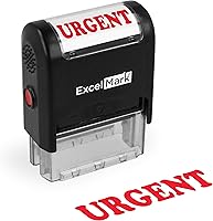 Vista 1 de ExcelMark Urgent Self Inking Rubber Stamp - Red Ink