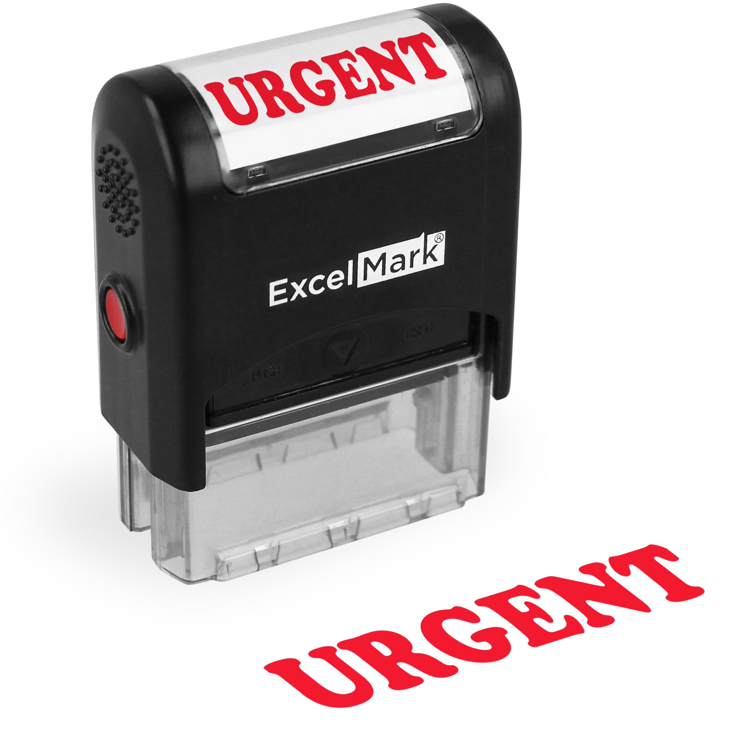 ExcelMark Urgent Self Inking Rubber Stamp - Red Ink