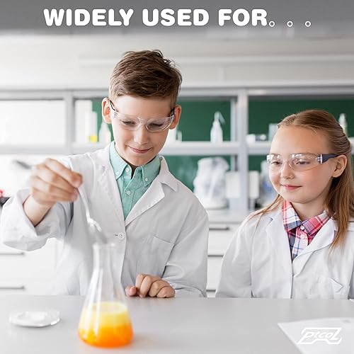 Miniatura 7 de PTCOL Lentes de seguridad para niños, resistentes a los arañazos, resistentes a los impactos con lente transparente, marco de colores brillantes