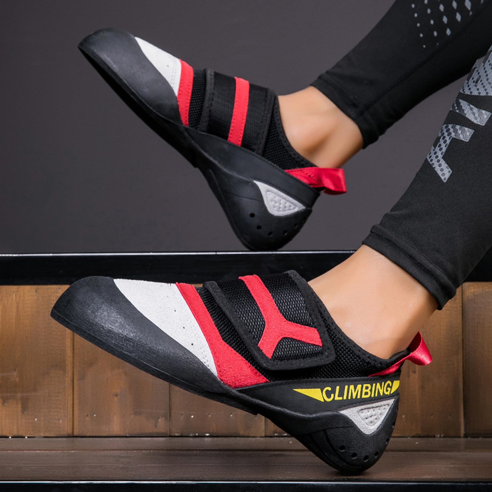 Scarpe da Boulder,Scarpette Arrampicata Uomo,Scarpe da Ginnastica da Bouldering,Assorbe Gli Urti E Trasferisce L'Energia Ai Piedi Durante L'Arrampicata,Adatto per Adulti E Principianti