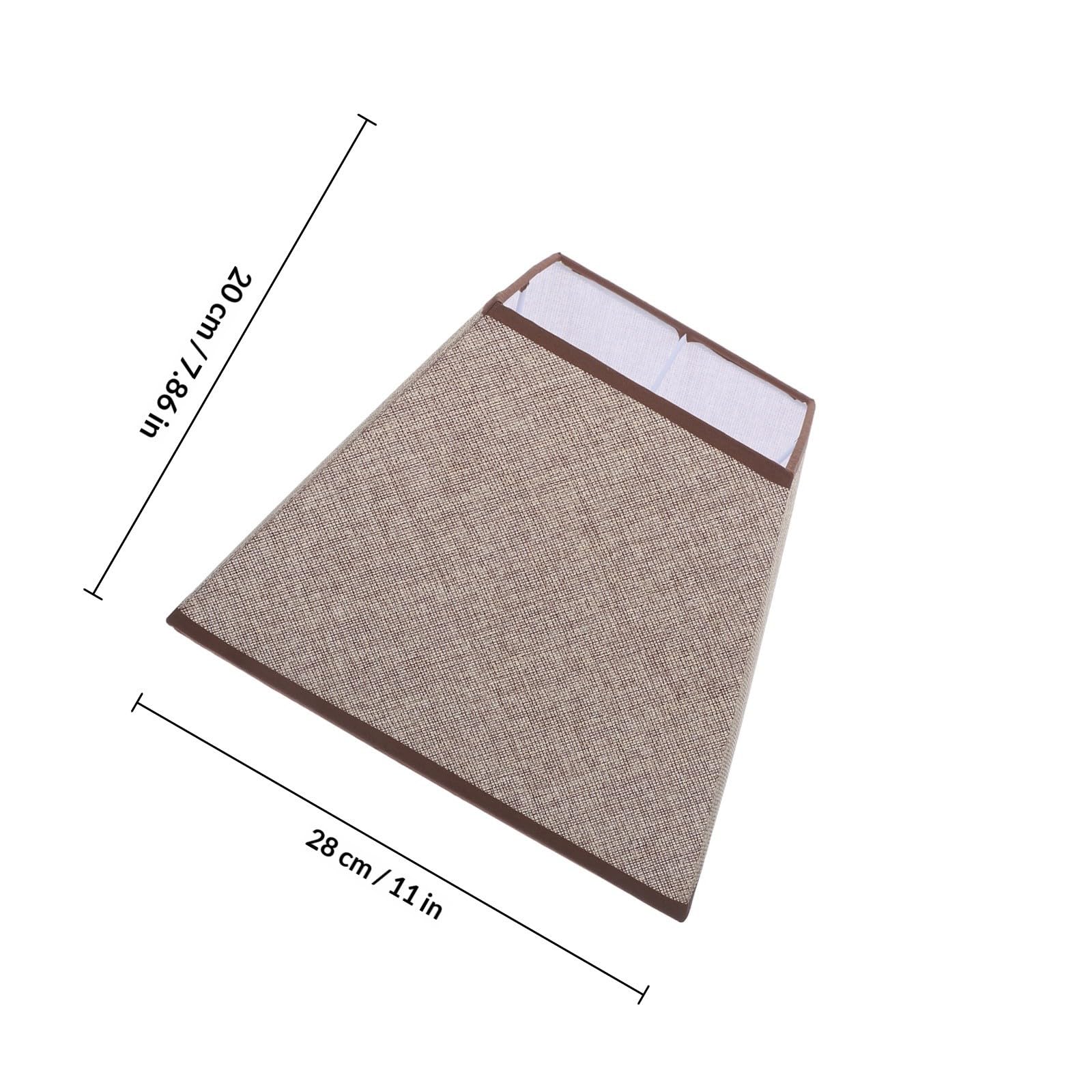 Pantalla de Lámpara de Tela de Lino para Mesa y Pie, Café