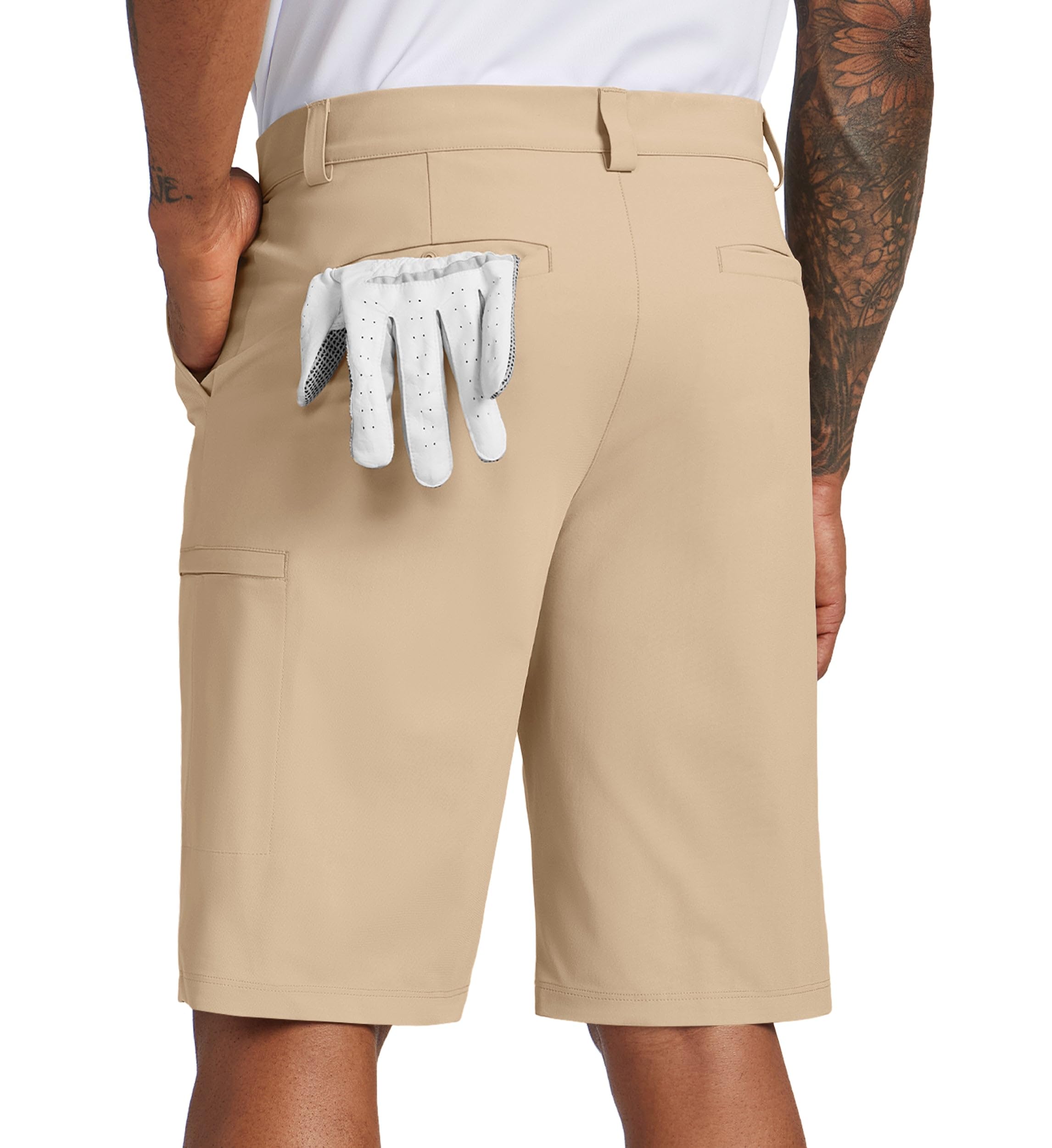 Willit Pantalones cortos de golf para hombre, elásticos, estilo cargo, de secado rápido, atléticos, casuales, con bolsillos, 17,8 cm, 22,8 cm y 27,9 cm