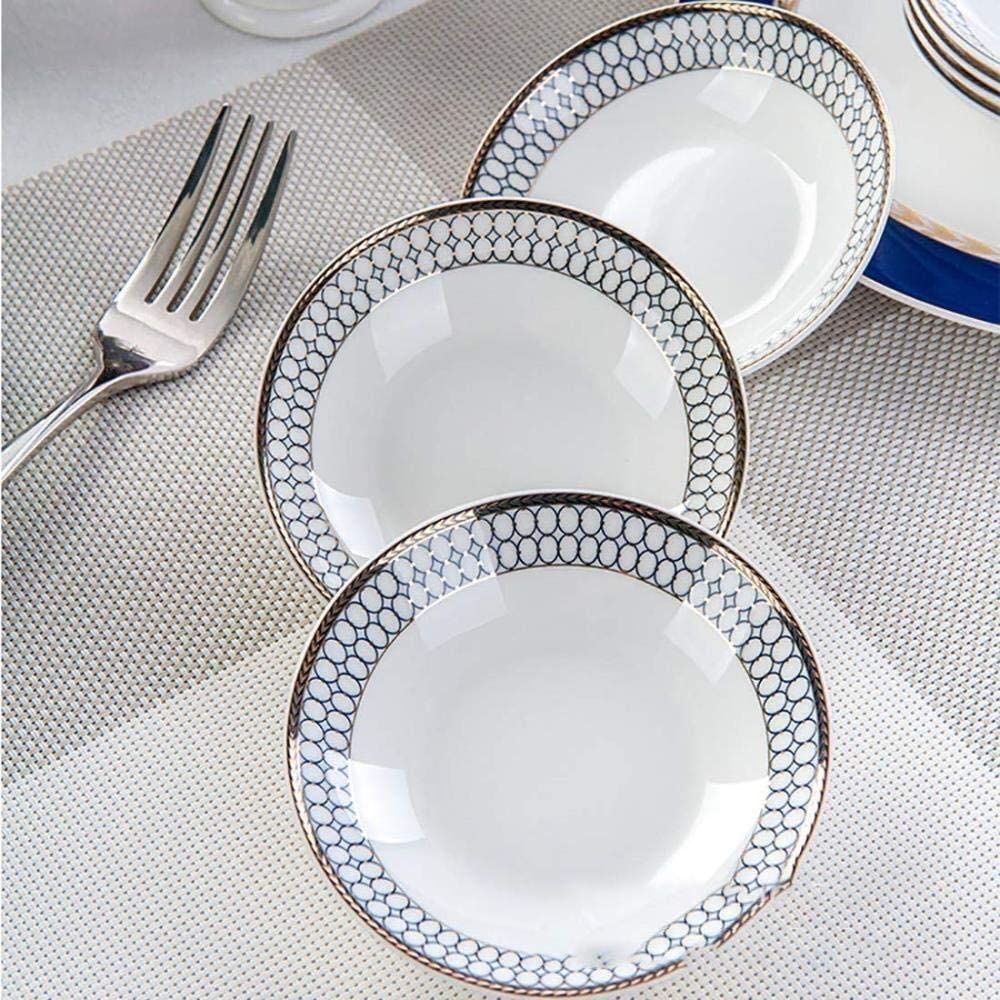 Juego de vajilla de cerámica de 15 Piezas, Juego de vajilla Redonda Phnom Penh Verde, tazón de Sopa con Tapa, Bandeja para cucharas, Suministros de Cocina para (