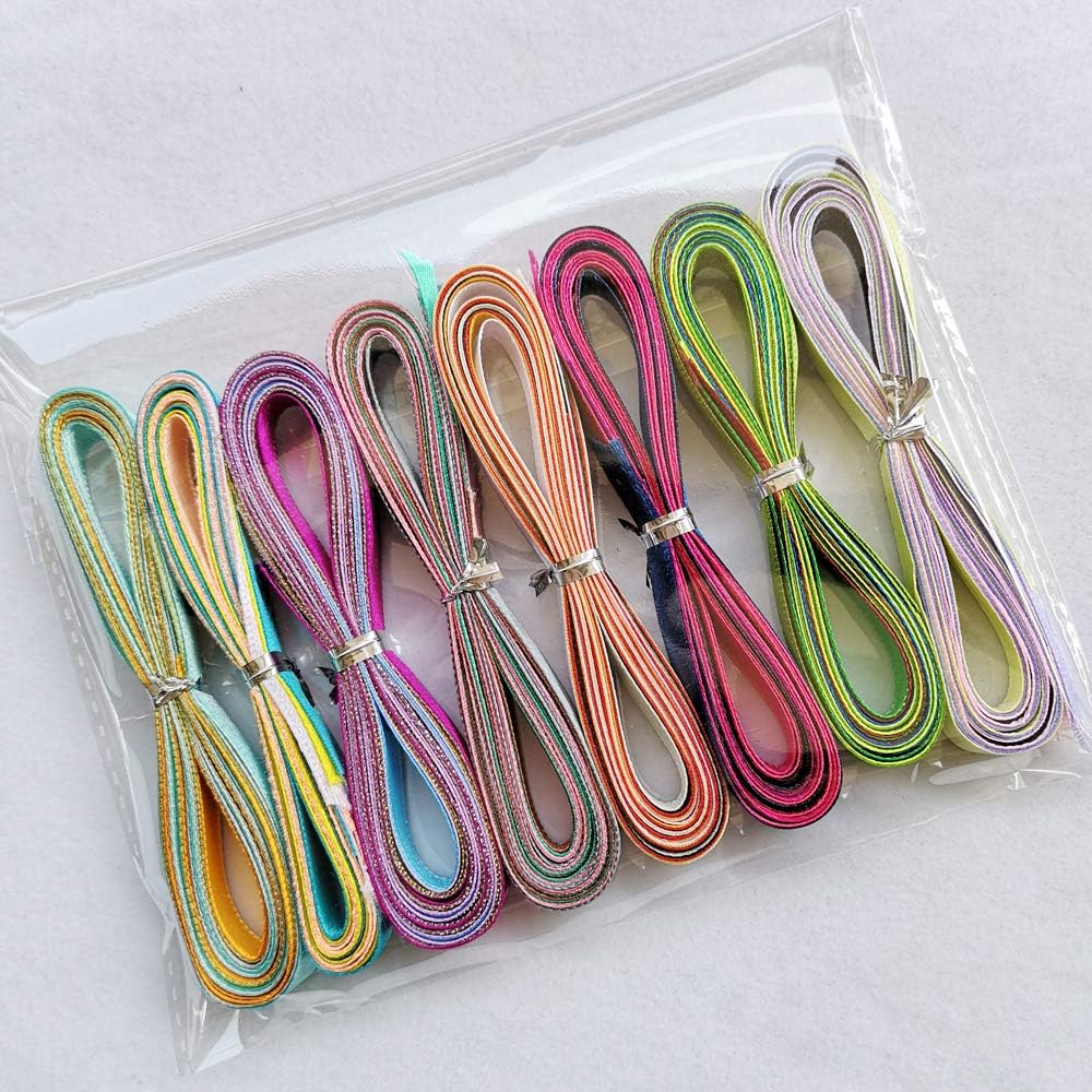 Chenkou Craft Solid Satin Ribbon Ribbons Assorted 40 Yards Craft Bow Party Decoration Packing Ribbons (3/8"(10mm), Mix)