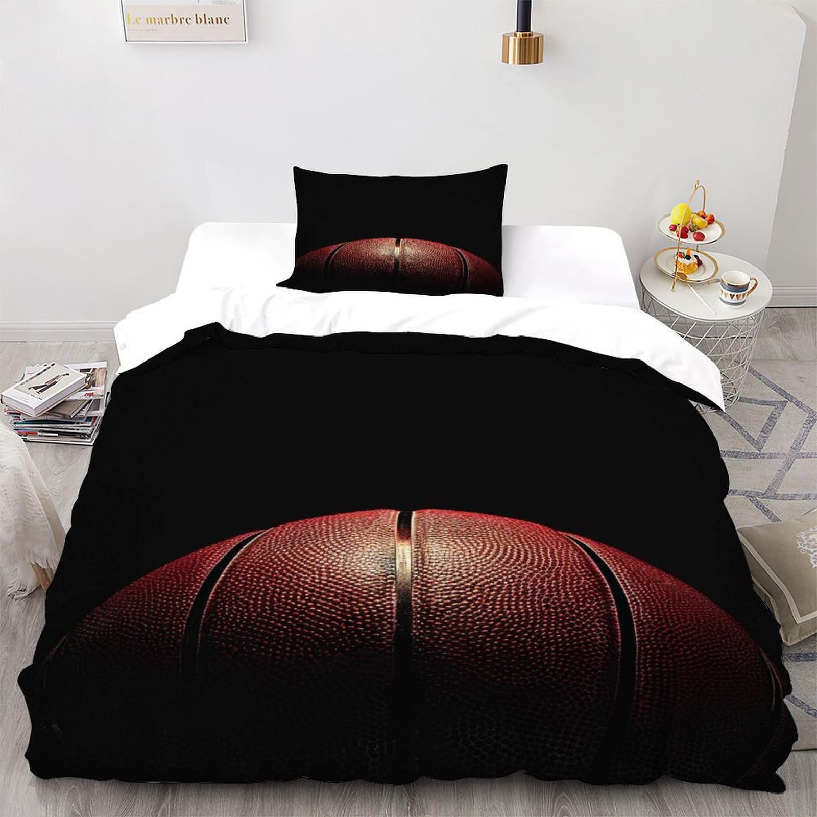 Housse de couette basketball idée cadeau idéale pour lit simple ado et adulte