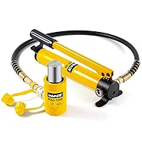 Vista 10 de Gato Cilindro Hidráulico de 10T 50mm/2" de Carrera Porta Power Ram Jack Cilindro de Elevación de Acción Simple Se Retrae Automáticamente