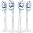 BrightDeal Replacement Head for Philips Sonicare ProtectiveClean 4100 5100 6100 DiamondClean 9500 ExpertClean 7500 FlexCare HealthyWhite Electric Sonic Toothbrush C3 G3 W3 C2 G2 C1 Brush, White, 4 Pcs