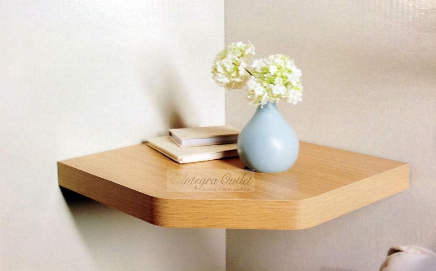 Stylish Oak Wooden Effect Corner shelf by dy&dx Amazon.co.uk Home & Kitchen