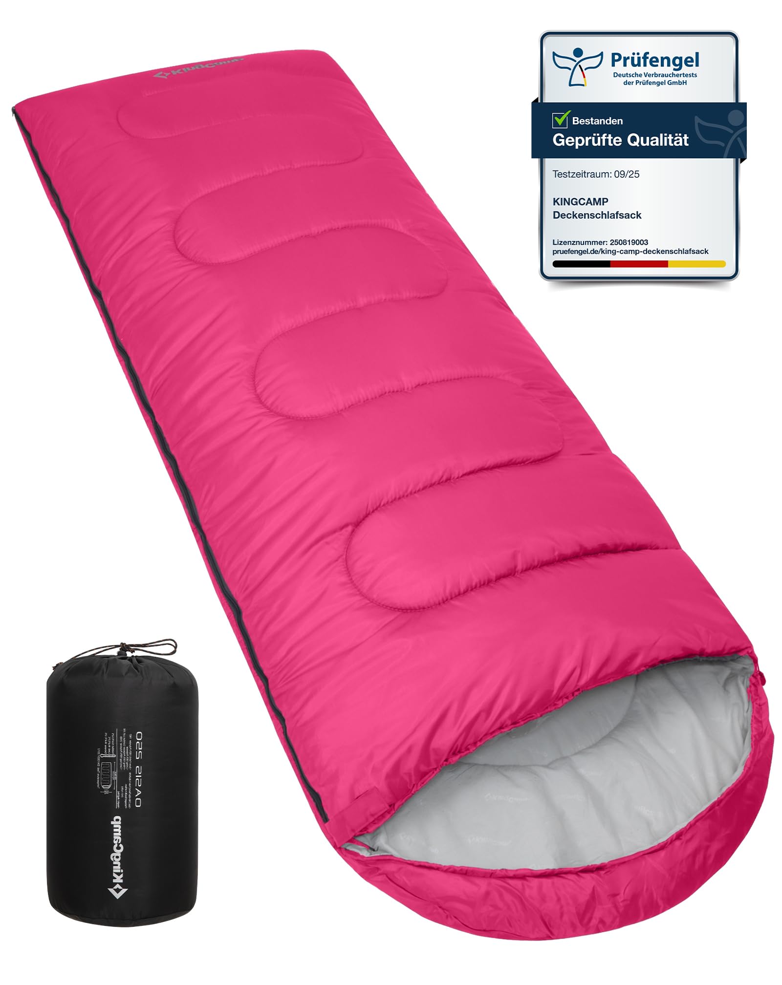 KingCamp Schlafsack für Erwachsene, kaltes Wetter & warm, XL, große und hohe Flanell-Schlafsäcke mit Kompressionssack, tragbar, wasserdicht, Zubehör für Outdoor-Camping