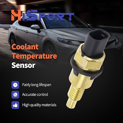 Miniatura 2 de HiSport Sensor de temperatura del refrigerante del motor, compatible con Buick Cadillac Chevrolet GMC Reemplaza 12650595 2112025