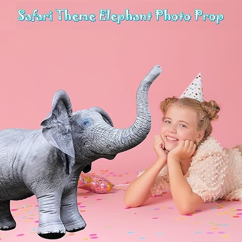 Miniatura 5 de Jet Creations Elephant Inflatable Animal 36” Long, Toy for Ages 3 Year and up. African Wildlife Safari Theme Party, Birthday, Photo Prop, Christmas,