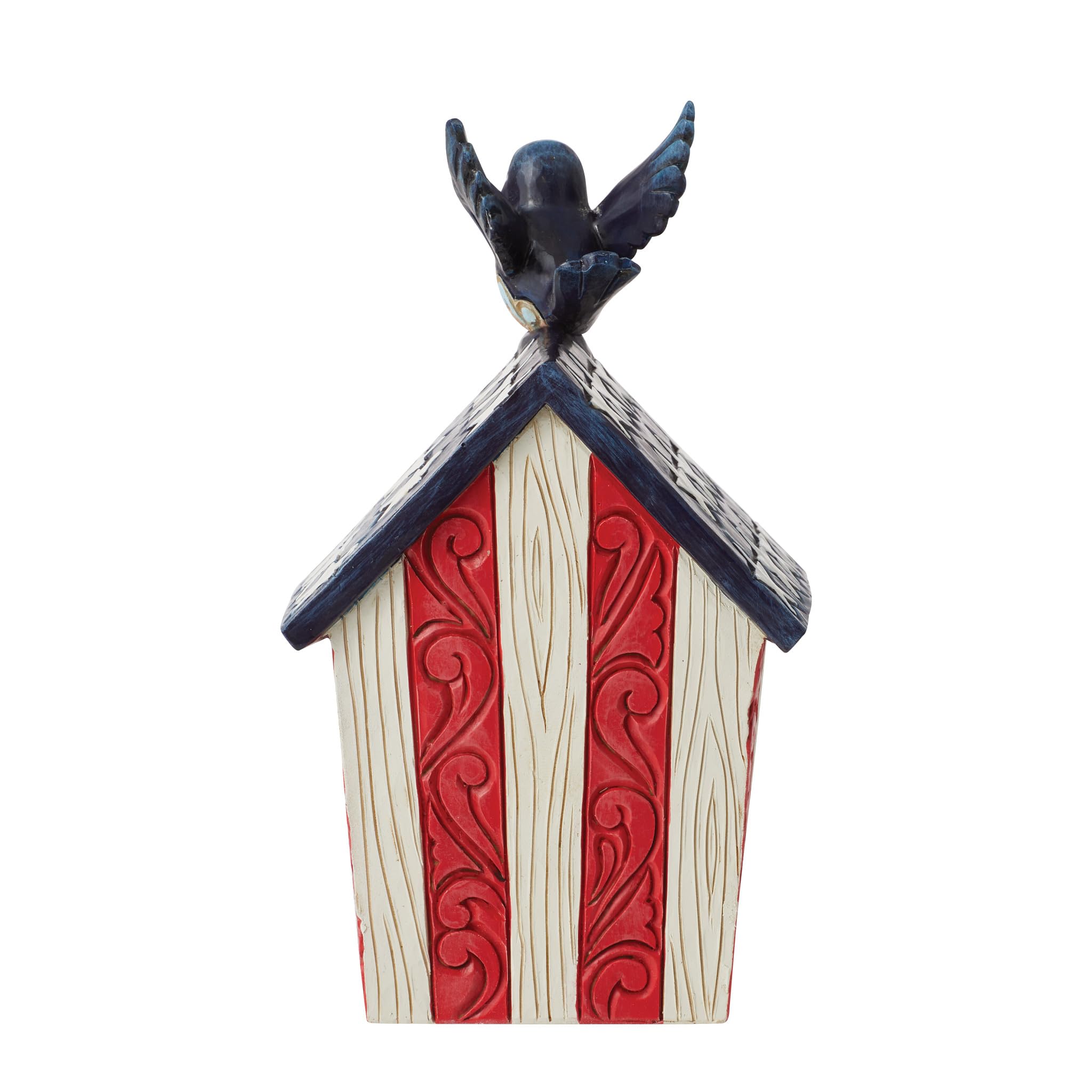 Enesco Jim Shore Heartwood Creek Four Seasons patriotische dekorative Vogelhaus-Figur, 13 cm