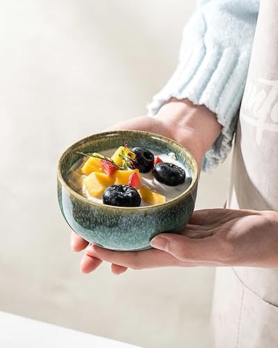 Miniatura 3 de HENXFEN LEAD Juego de cuencos de postre de 10 onzas, cuencos pequeños para servir helado, arroz, avena, aperitivos, control de porciones, aptos para