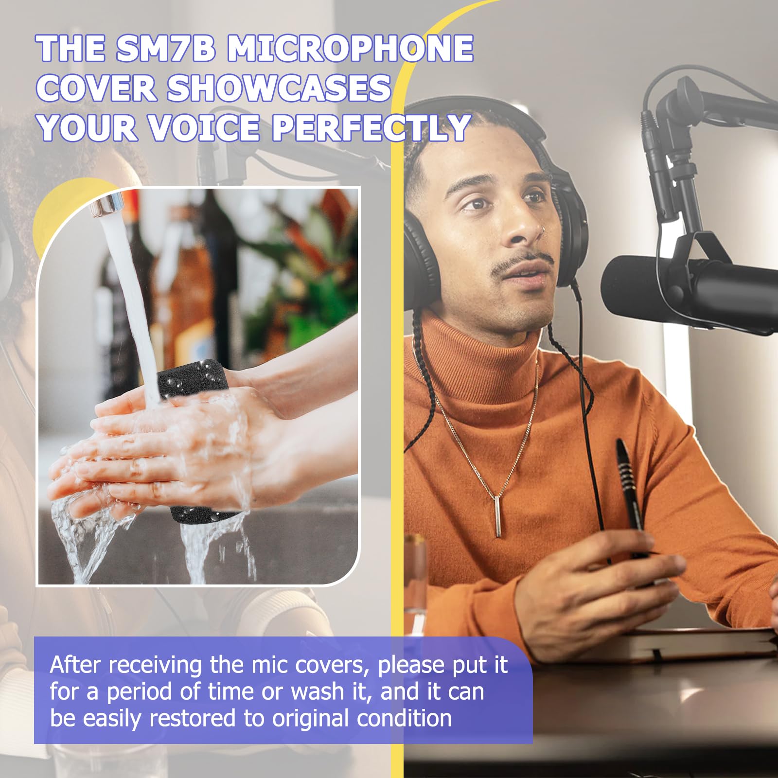 Amazon | Shure SM7B SM7dB対応マイクポップフィルターフォームカバー
