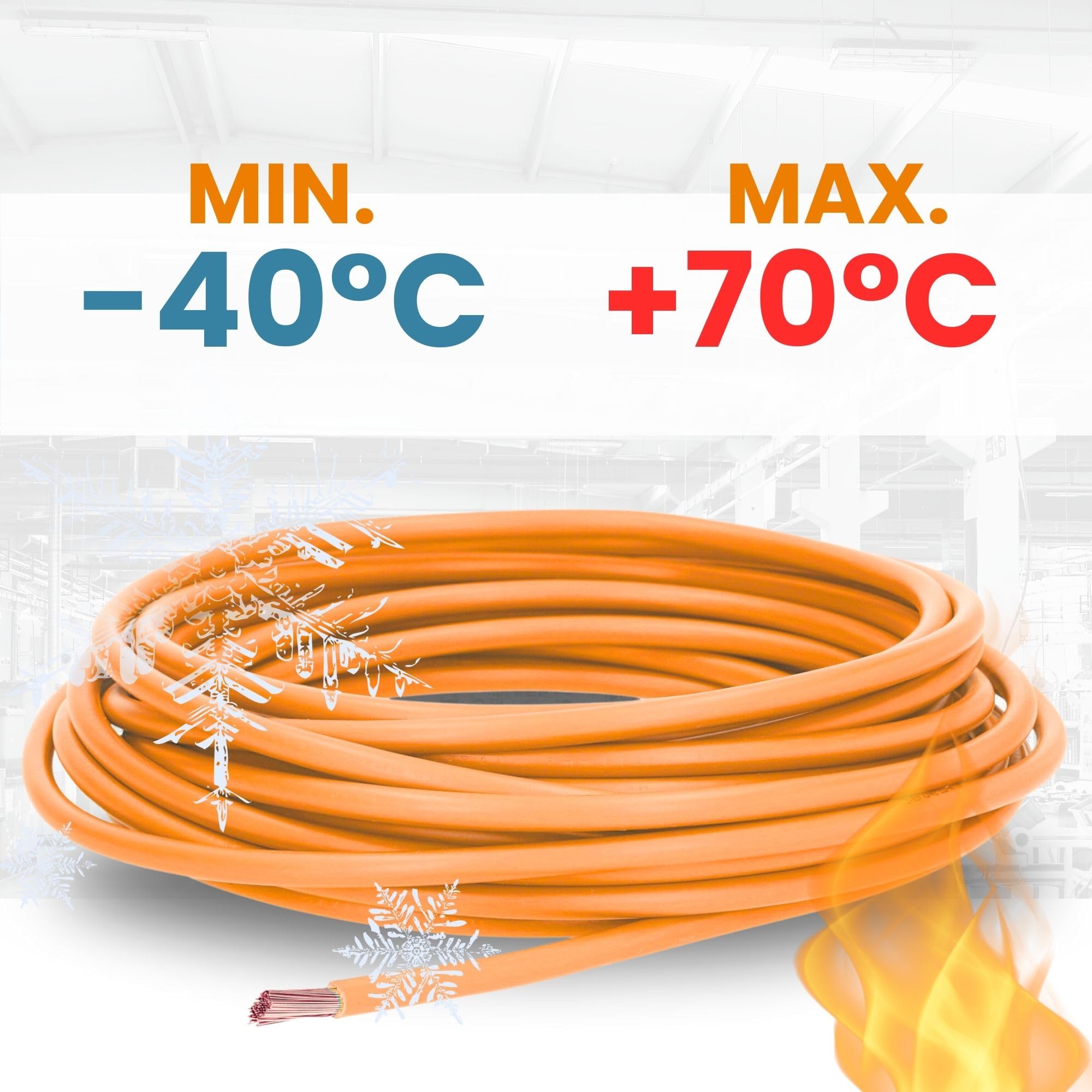 Lapp 4510092 H05V-K 0,75 mm² - Fil Simple PVC Orange - Câble Flexible