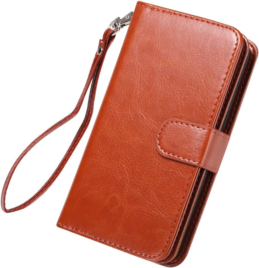 Joopapa Samsung S8 Plus Case, Galaxy S8 Plus Wallet case, Pu Leather Magnet Stand Wallet Credit Card Holder Flip Case Cover Built-in 9 Card Slots Case for Samsung Galaxy S8 Plus (Brown)