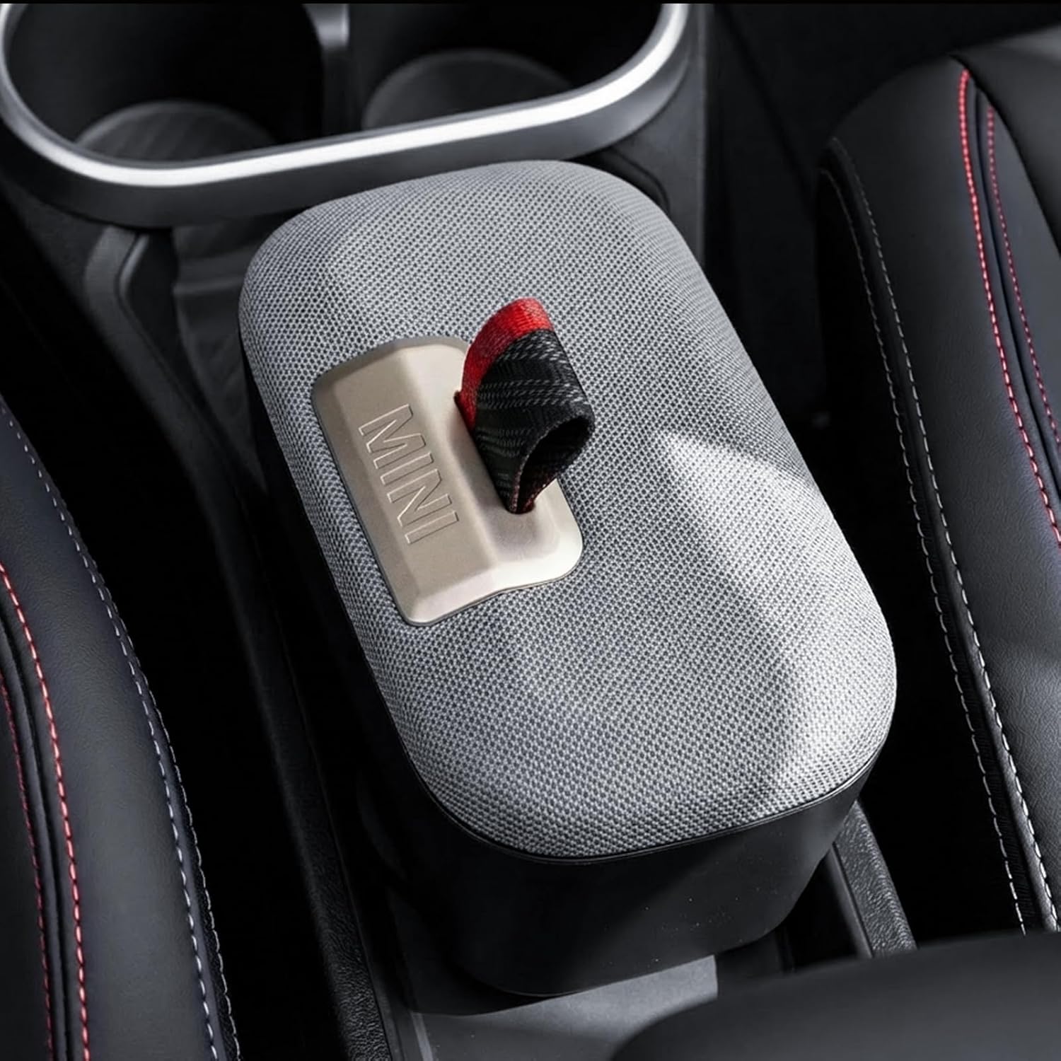 for Mini Cooper Center Console Organizer 2025 2026 Mini Cooper [F65 F66 Gas Version Only] Accessories Armrest Tray Middle Storage Box Insert Container Durable ABS Plastic-Grey