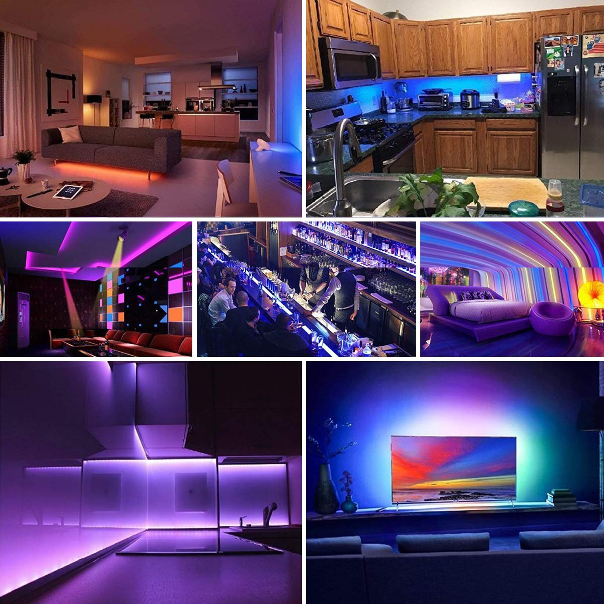 15m (3x 5m) Striscia LED RGB dimmerabile, WIFI controllata con alimentatore 12V + telecomando IR, 5050 SMD 450 LEDs (3x 150 LEDs), autoadesiva, IP20, compatibile con APP Tuya