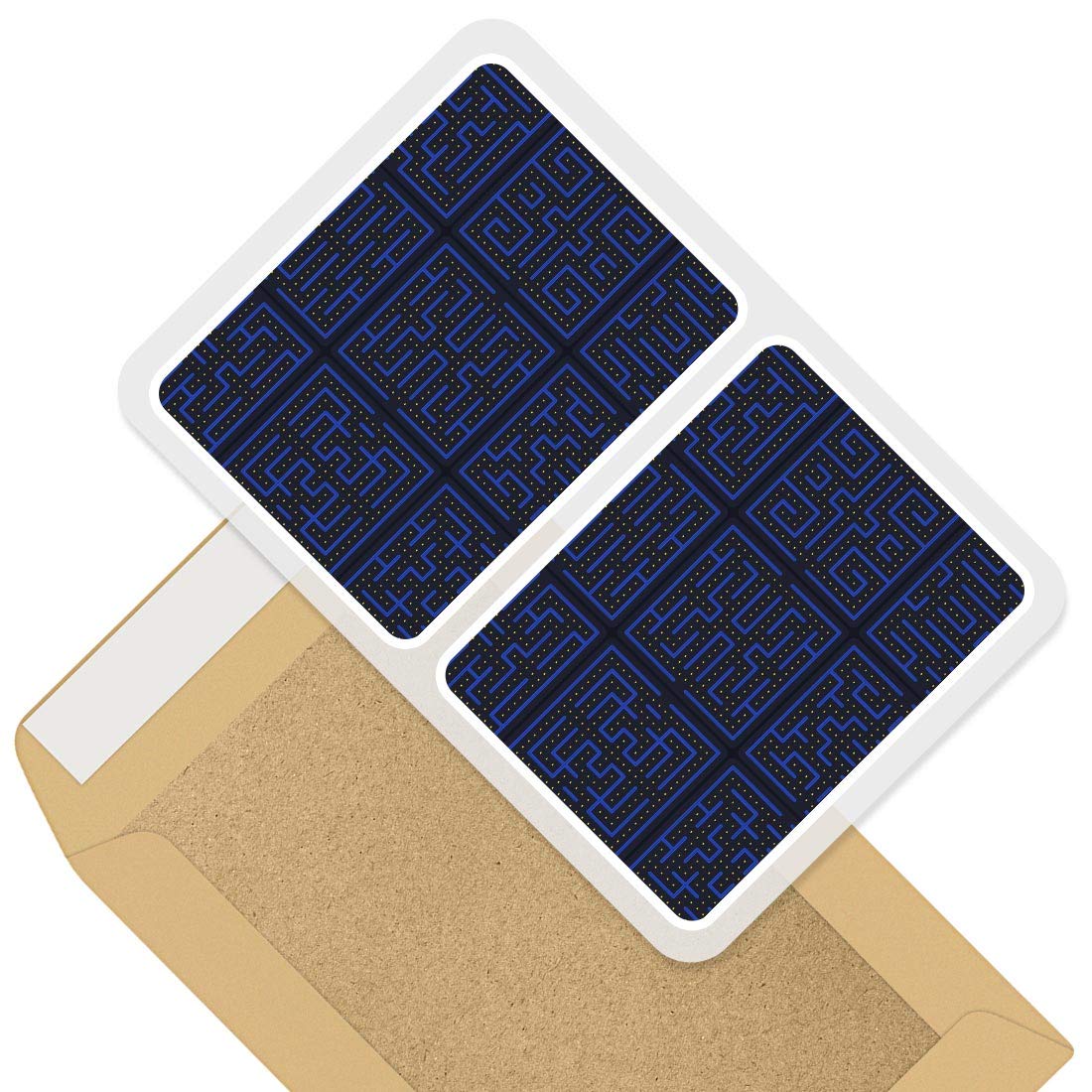 Rectangle Stickers (Set of 2) 10cm - Modern Arcade Video Game Decals for Laptops,Tablets,Luggage,Scrap Booking,Fridges, 45751
