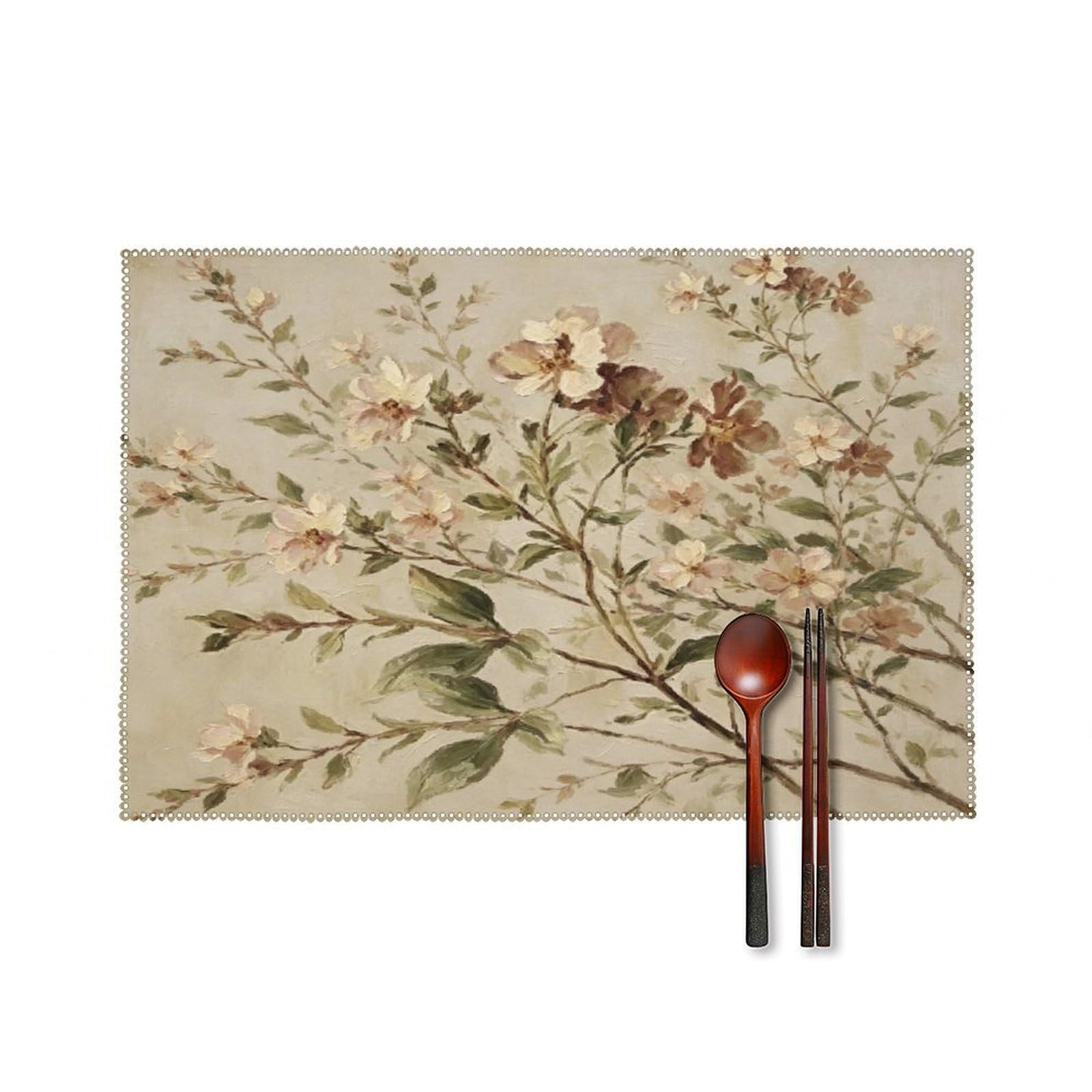 Fekiloot Style Wildflowers Placemats Set Of 6,Table Mat