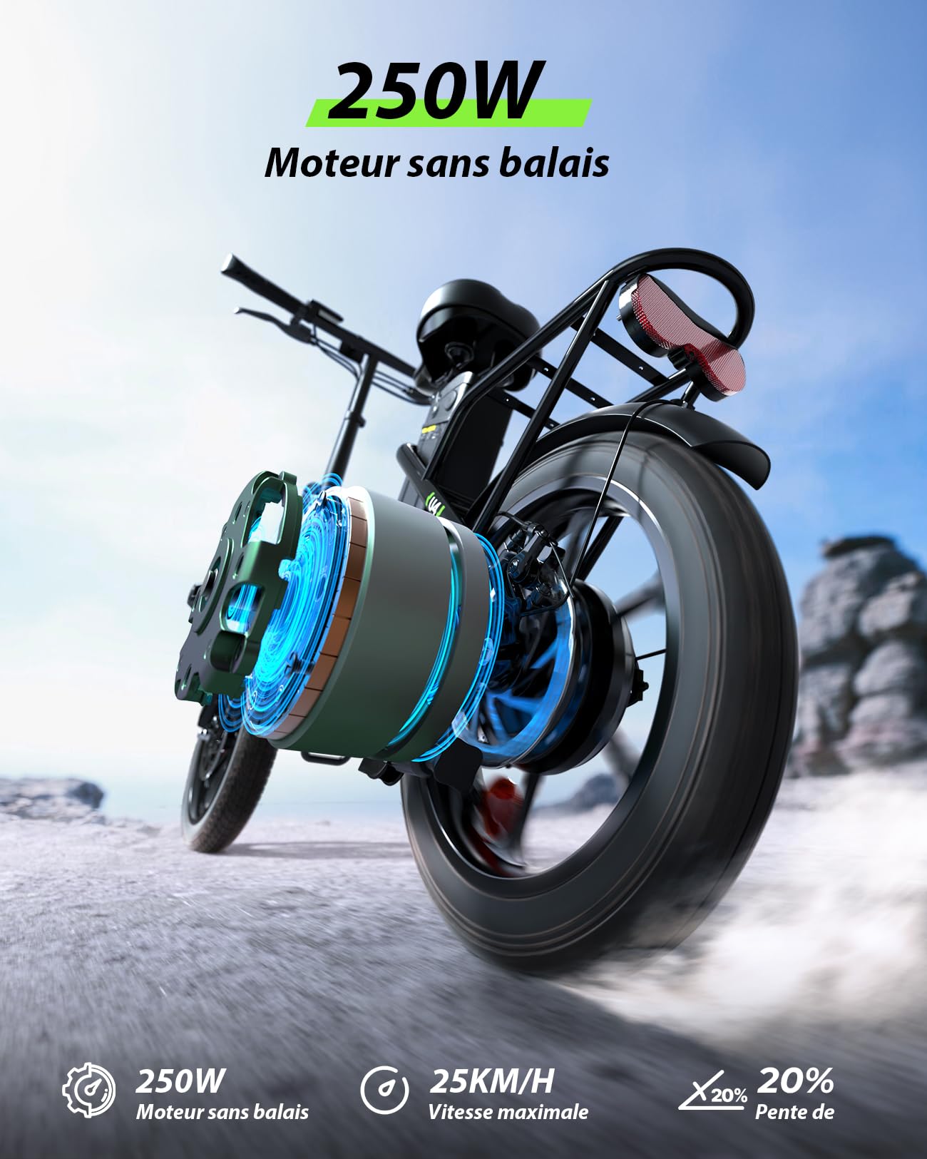 Vélo Électrique Pliable Adulte| Batterie Amovible 36V 10.4Ah | Charge Rapide 4-5H | Autonomie 56-60KM | Moteur 250W Réglementé | Freins à Disque Suspension Avant | VAE Urbain Déplacement Quotidien