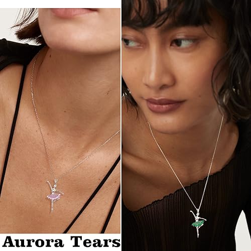 Miniatura 7 de Aurora Tears Collar de bailarina pequeña bailarina, bailarina, ballerina, regalo de recital de ballerina, plata de ley 925, colgante de baile de