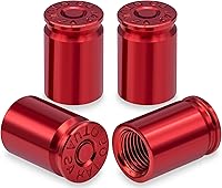 Vista 42 de Tapas de válvula de neumático deportivo, 4 unidades, antirrobo, universales, aluminio, cilindro elíptico con junta tórica, para automóviles