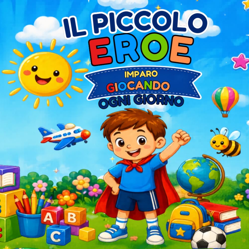 Il piccolo eroe: Imparo giocando ogni giorno -Libro da colorare (Il Giardino Delle Storie)