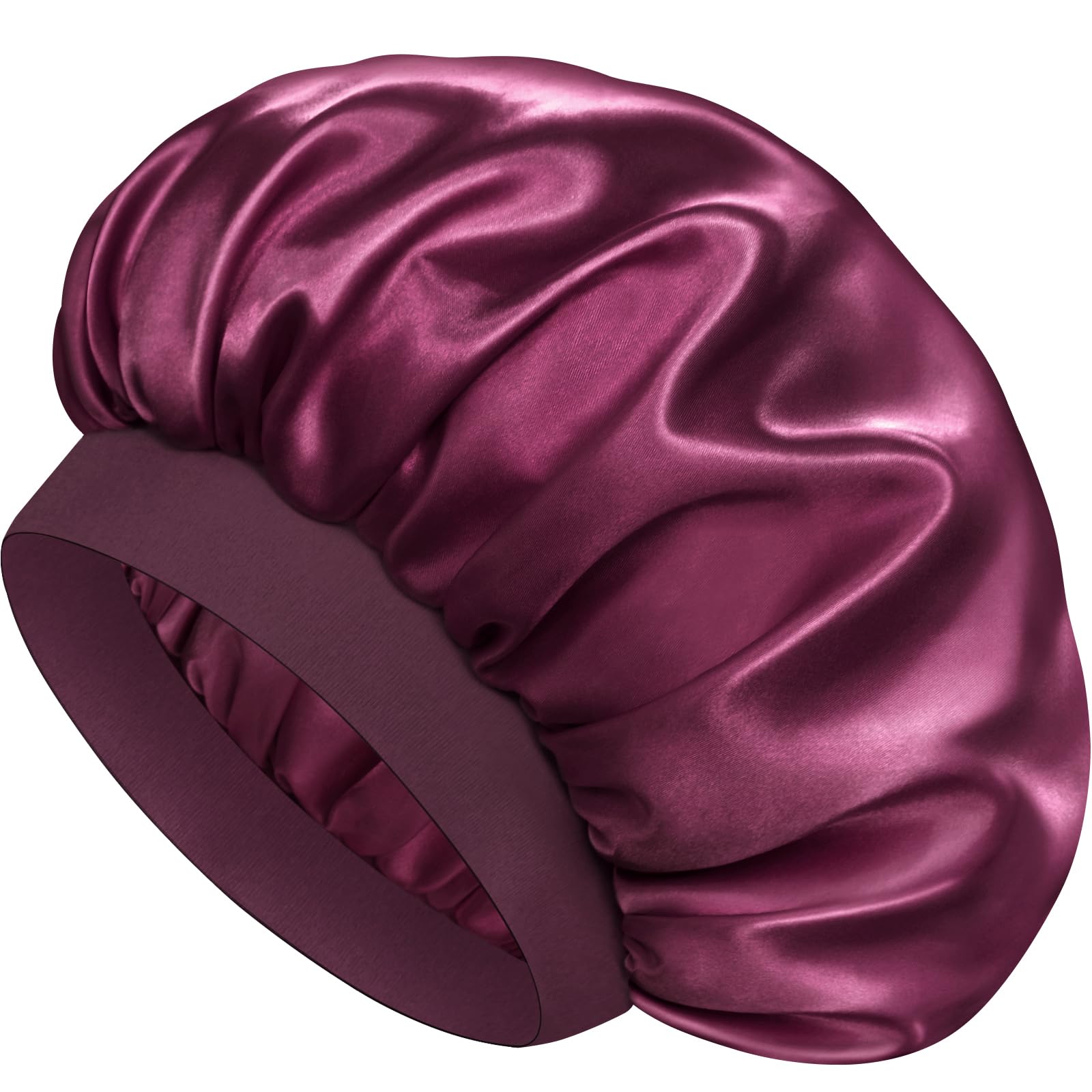 Satin Silk Bonnet for Hair, Double Layer Sleep Cap for Men &amp; Women