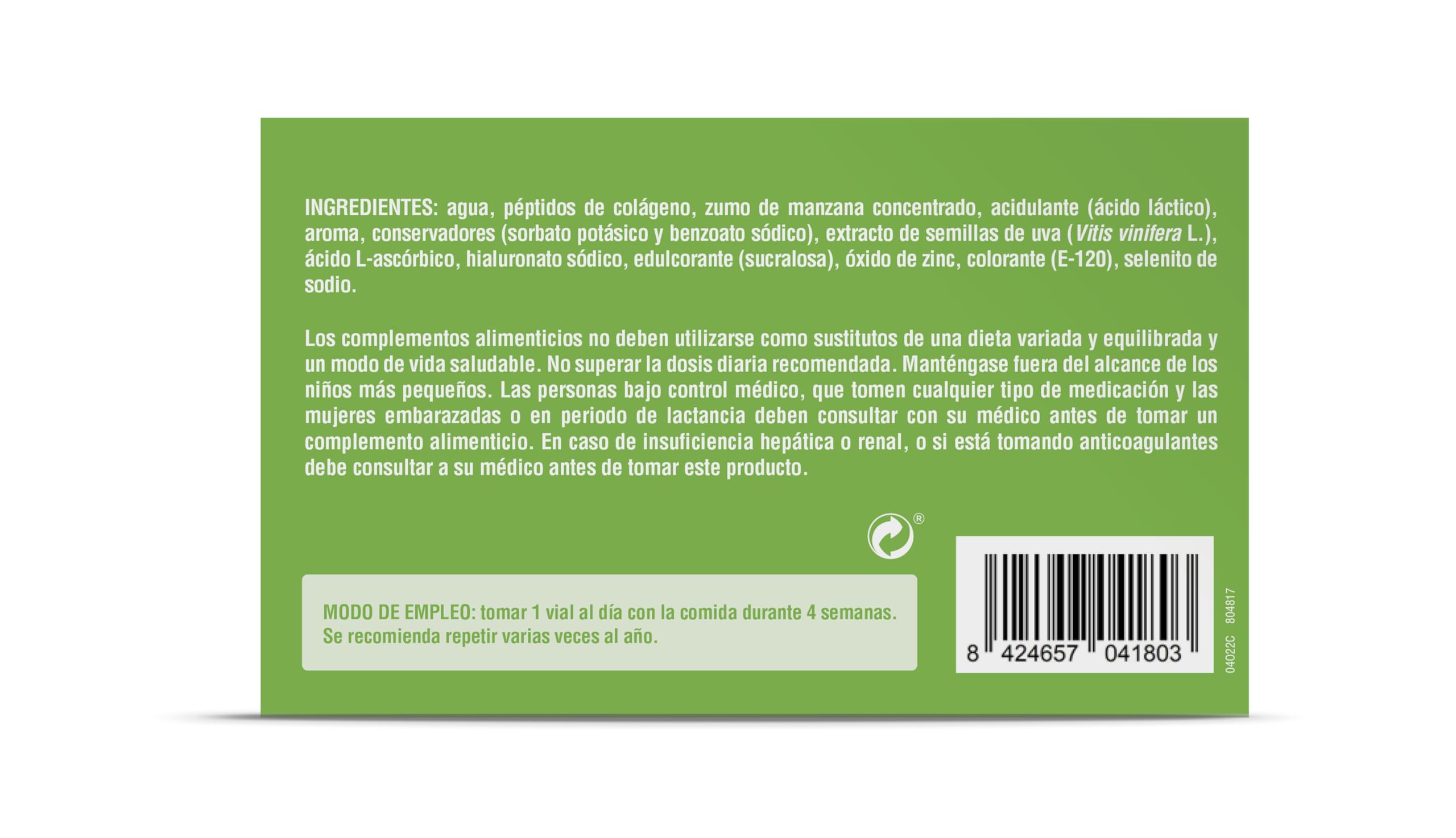 Vitanatur - Collagen Antiaging, Complemento Alimenticio, Ayuda a Mantener la Piel en Buen Estado, Acción Antiedad, Colágeno Hidrolizado, Ácido Hialurónico y Vitamina C, Sabor Frutos Rojos - 10 Viales
