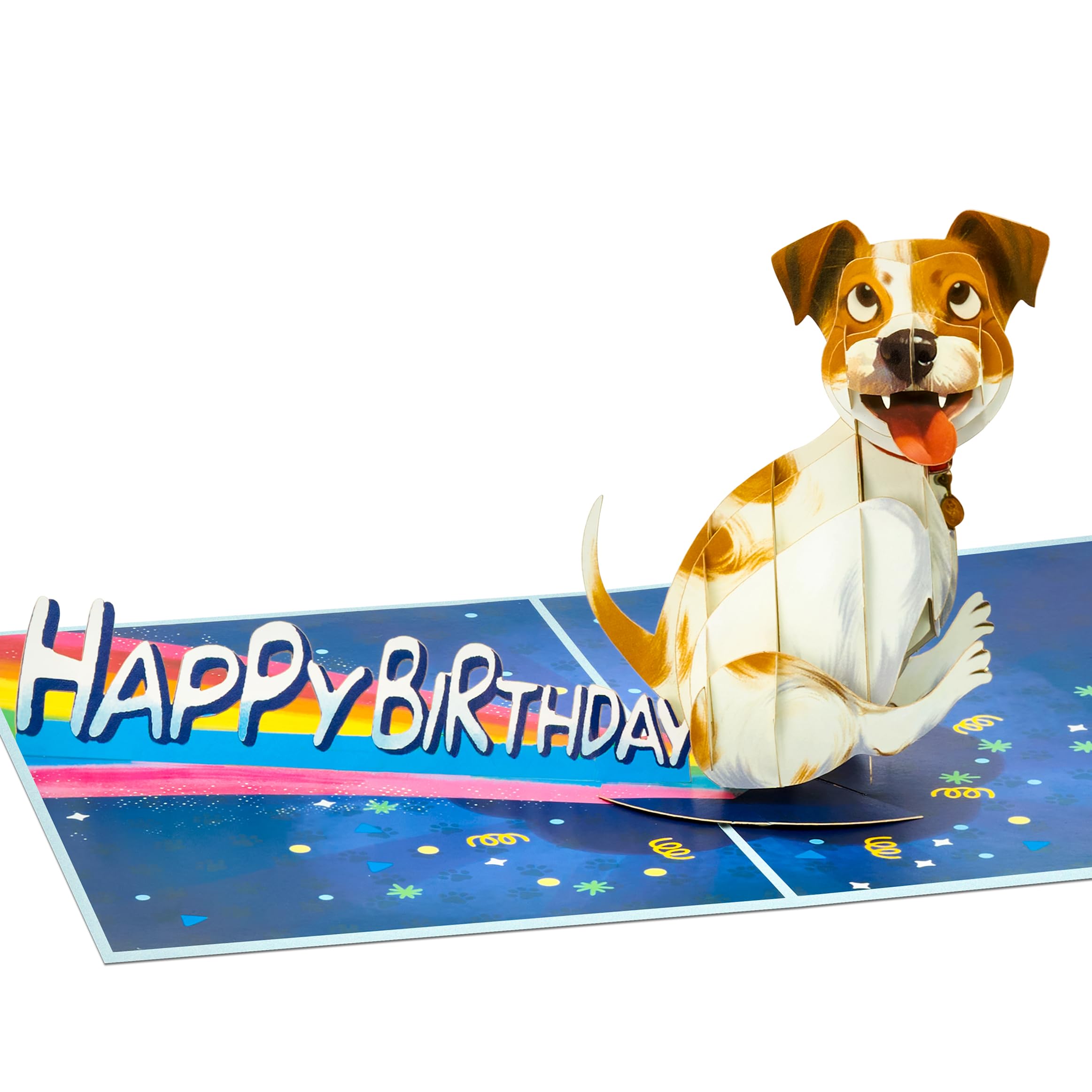 POPWOW Dog Scooting Pop Up Card, Jack Russell, Happy Birthday, Dog Bone, Funny Dirty 3D Greeting Cards, Ideal Gift For Dad, Boyfriend, Men, Pet Dad,