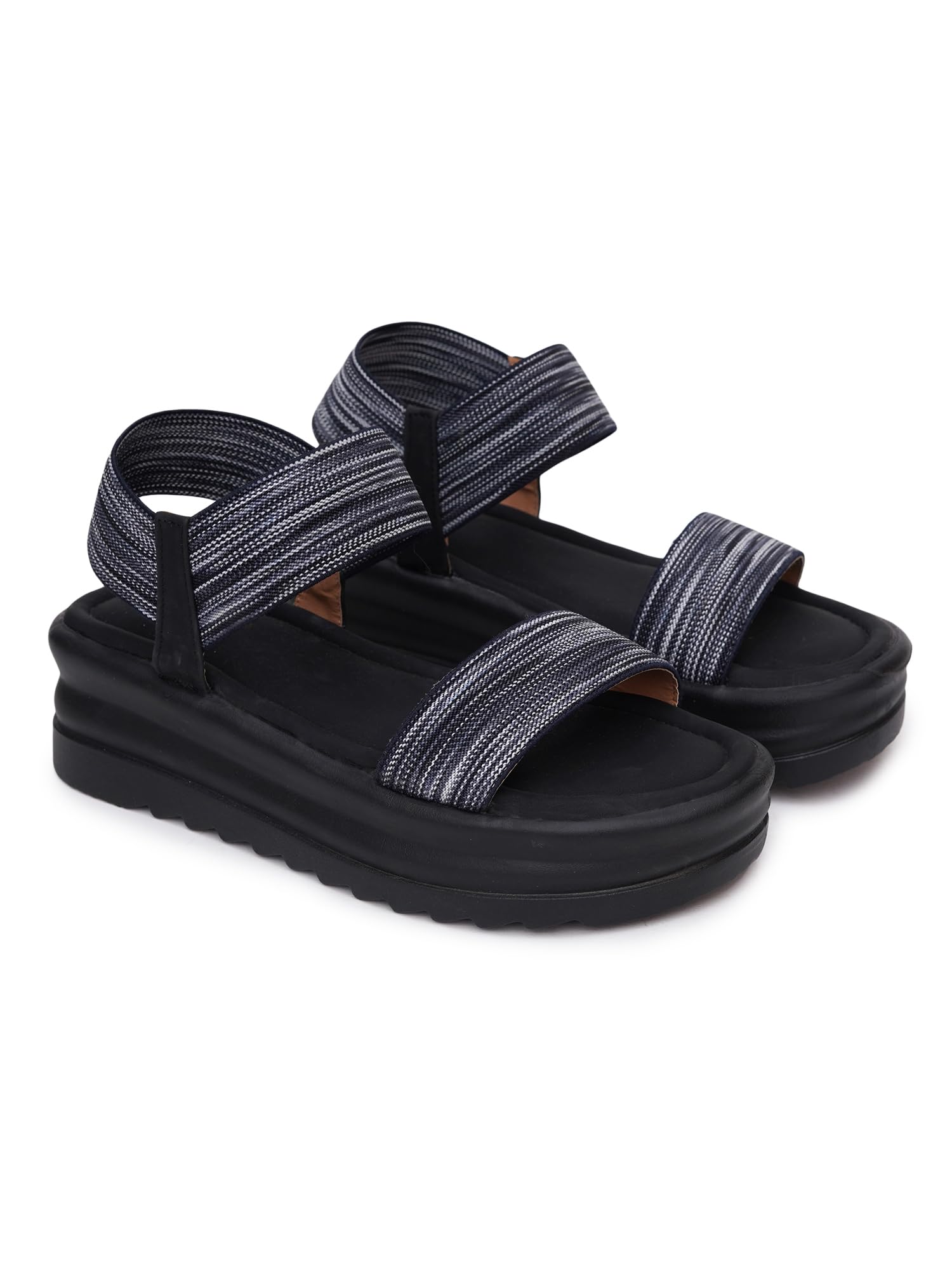 silverarrow womens Novixa Elegant Platform Heel Sandals for Women | Soft Cushioned Footbed | Lightweight Stretchable Strap Comfort Footwear-picture-29